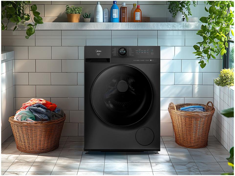 Lavadora de Roupas Midea Slim 11kg HealthGuard Smart Inverter Água Fria e Quente Titanium MF201W110WBGK02 - 8