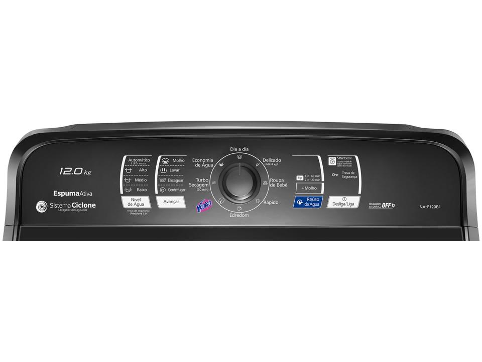 Lavadora de Roupas Panasonic NA-F120B1TB - 13