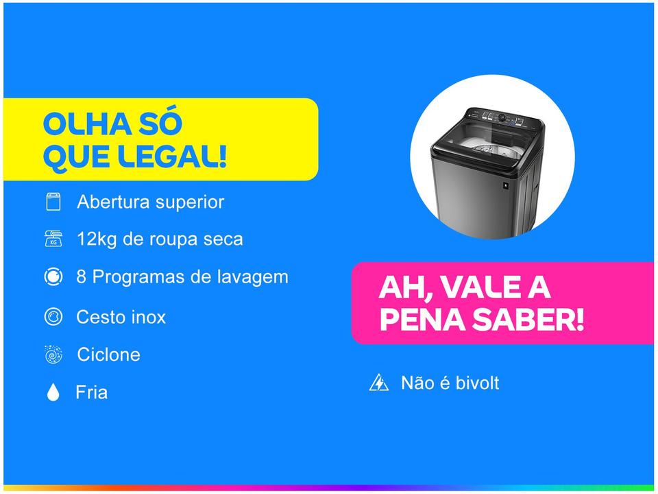 Lavadora de Roupas Panasonic NA-F120B1TB - 1