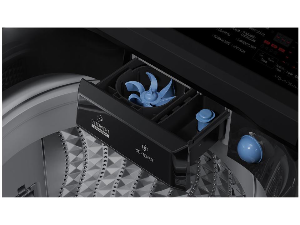 Lavadora de Roupas Samsung 14kg Cesto Inox 10 Programas de Lavagem Black Caviar WA14CG - 6