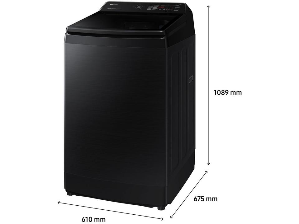 Lavadora de Roupas Samsung 14kg Cesto Inox 10 Programas de Lavagem Black Caviar WA14CG - 9