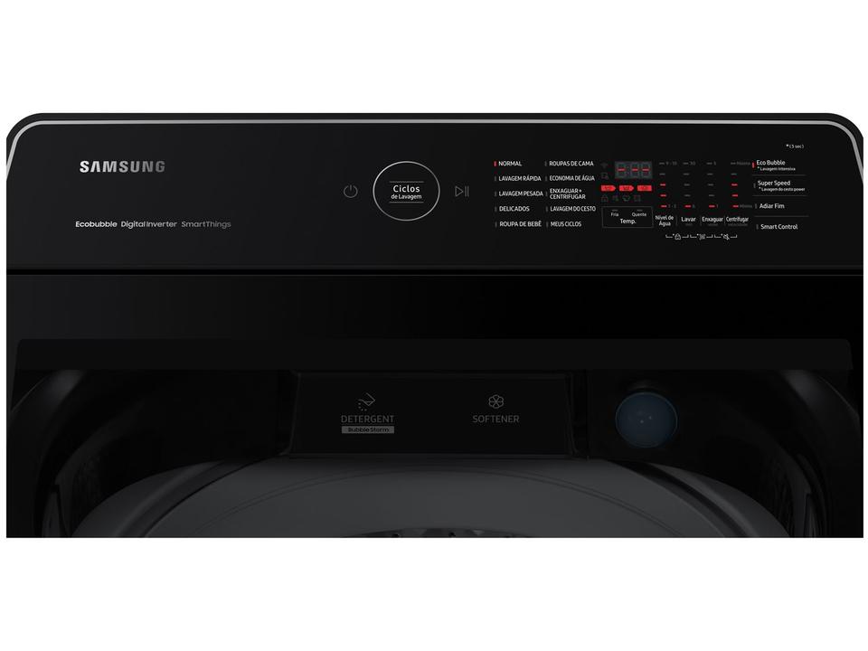 Lavadora de Roupas Samsung 17kg Cesto Inox 10 Programas de Lavagem Black Caviar WA17CG - 5