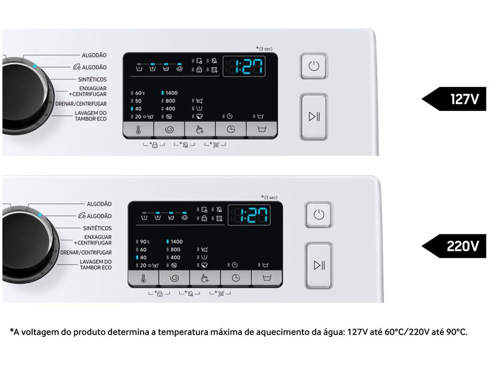 Lavadora de Roupas Samsung Inverter 11kg Inox 12 Programas de Lavagem Branca WW11T4040BE/AZ - 8