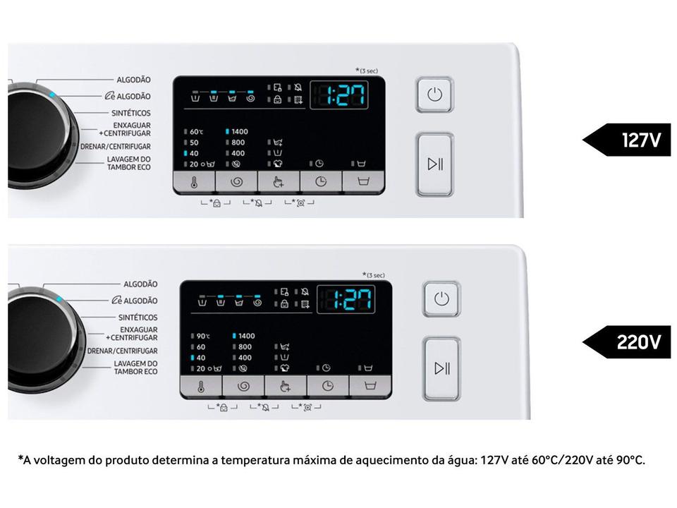 Lavadora de Roupas Samsung Inverter 11kg Inox 12 Programas de Lavagem Branca WW11T4040BE/AZ - 9
