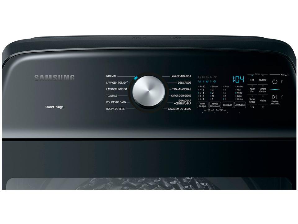 Lavadora de Roupas Samsung Inverter 23kg Inox 12 Programas de Lavagem Preto Caviar WA23B - 10
