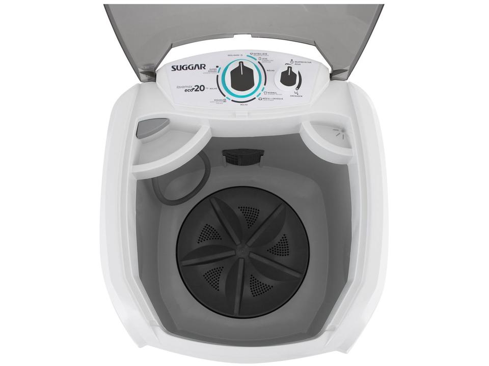Lavadora de Roupas Suggar 20kg 6 Programas de Lavagem Branca Lavamax Eco LE2002BR - 9