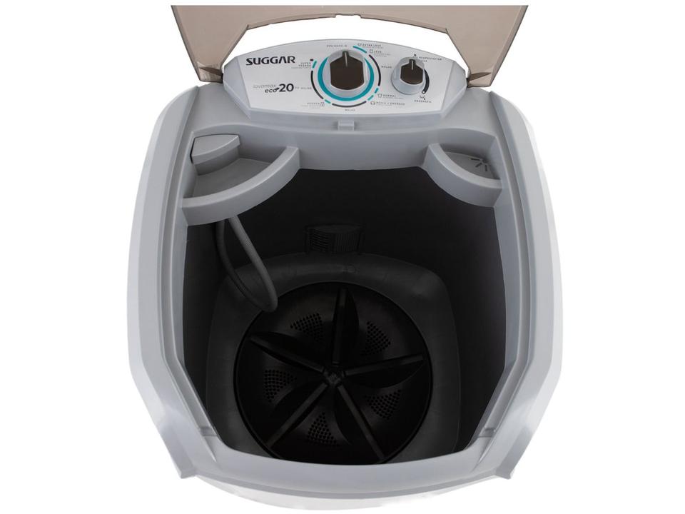 Lavadora de Roupas Suggar 20kg 6 Programas de Lavagem Prata Lavamax Eco LE2001PR - 5