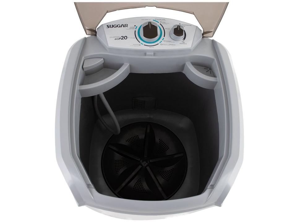 Lavadora de Roupas Suggar 20kg 6 Programas de Lavagem Prata Lavamax Eco LE2001PR - 5