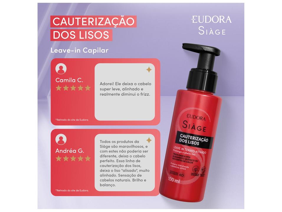 Leave-in Eudora Siàge Cauterização dos Lisos 100ml - 1