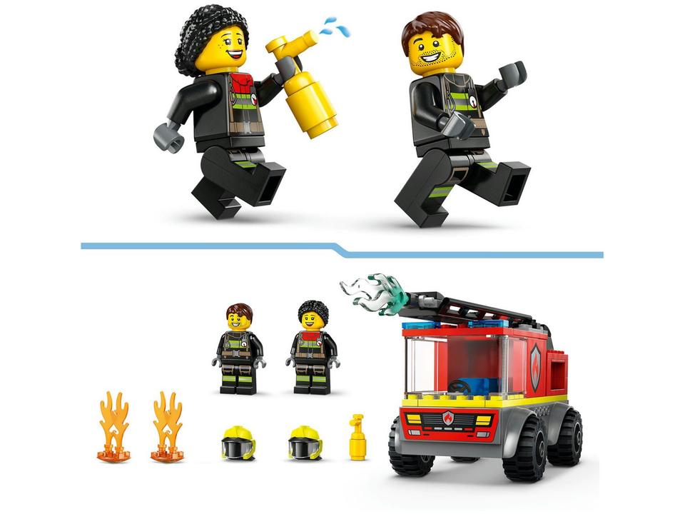 LEGO Caminhão dos Bombeiros com Escada de Combate - 4