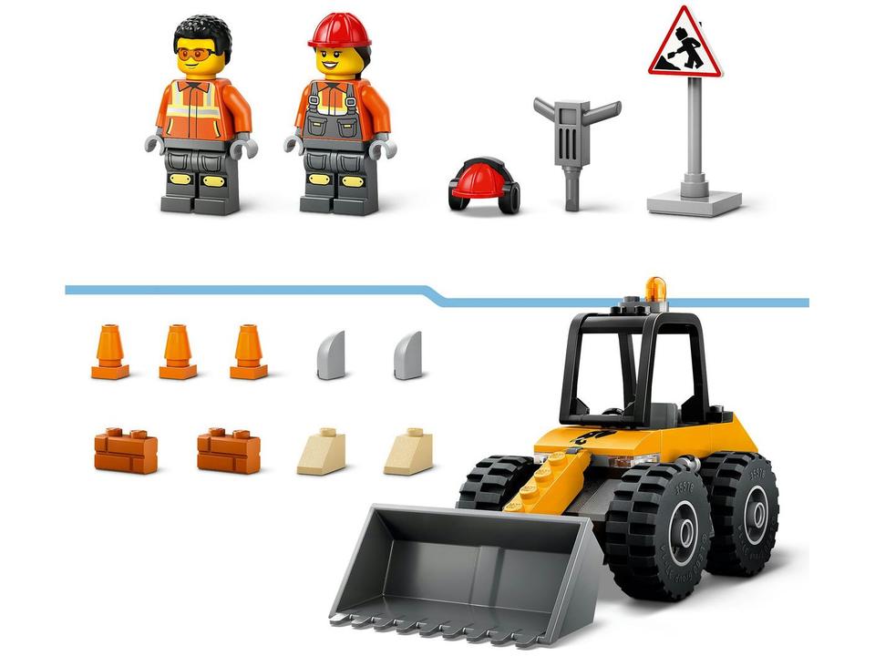 LEGO Carregadeira de Rodas de Construção Amarela - 4