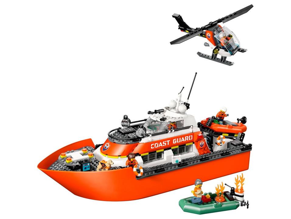 LEGO City Barco e Helicóptero de Resgate 60504 - 4