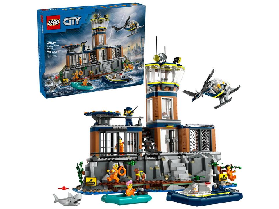 LEGO City Ilha da Prisão da Polícia 60419 - 980 Peças