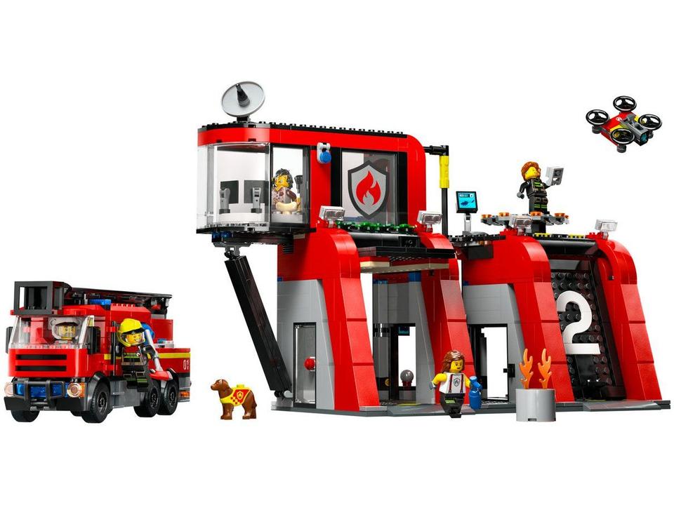LEGO City Quartel e Caminhão dos Bombeiros 60414 - 2