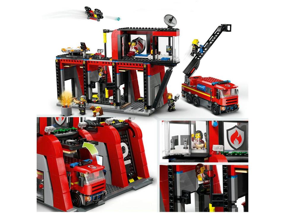 LEGO City Quartel e Caminhão dos Bombeiros 60414 - 7