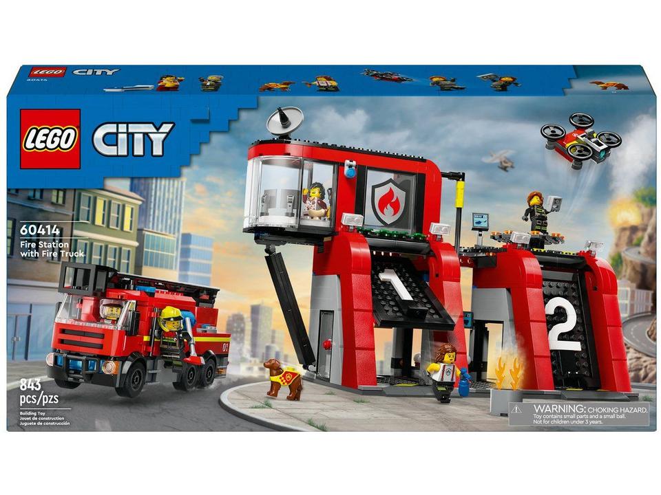LEGO City Quartel e Caminhão dos Bombeiros 60414 - 1