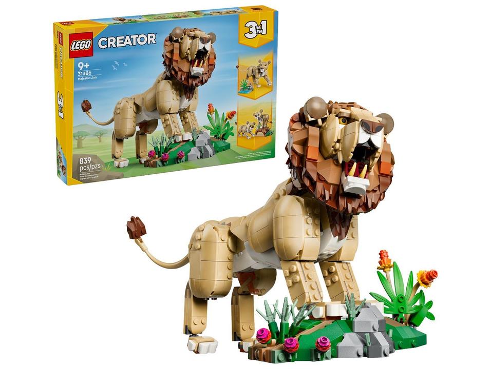 LEGO Creator 3 em 1 Animais Selvagens: Leão
