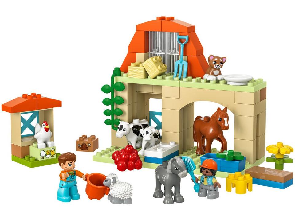 LEGO Duplo Town Cuidando dos Animais na Fazenda - 10416 74 Peças - 2