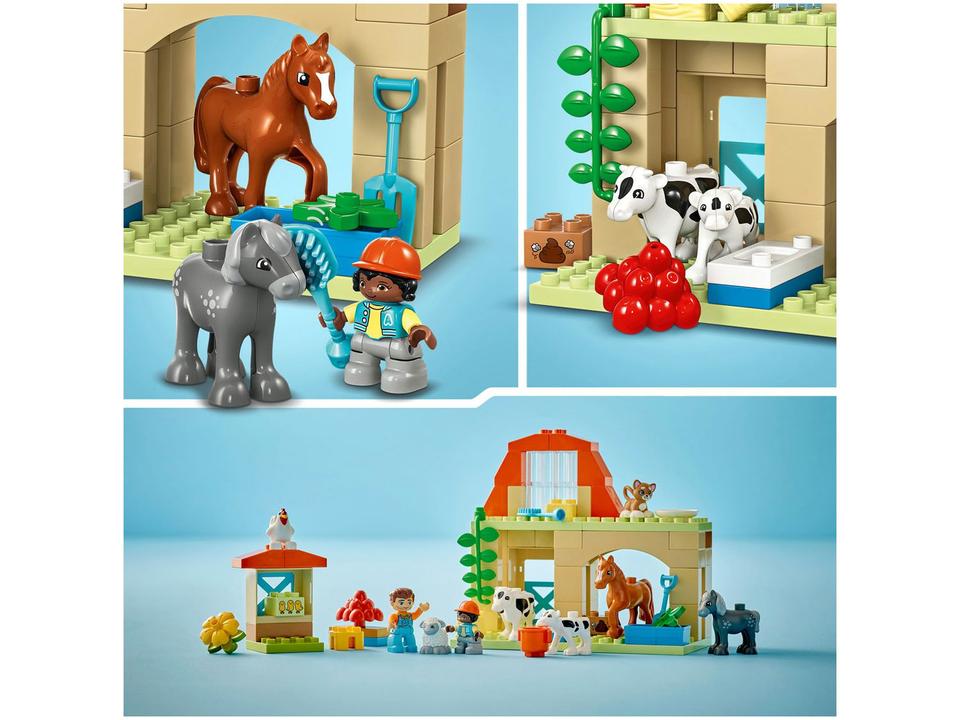 LEGO Duplo Town Cuidando dos Animais na Fazenda - 10416 74 Peças - 6
