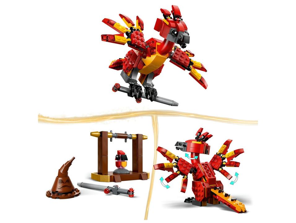 LEGO Fawkes A Fênix de Dumbledore 76448 299 Peças - 5