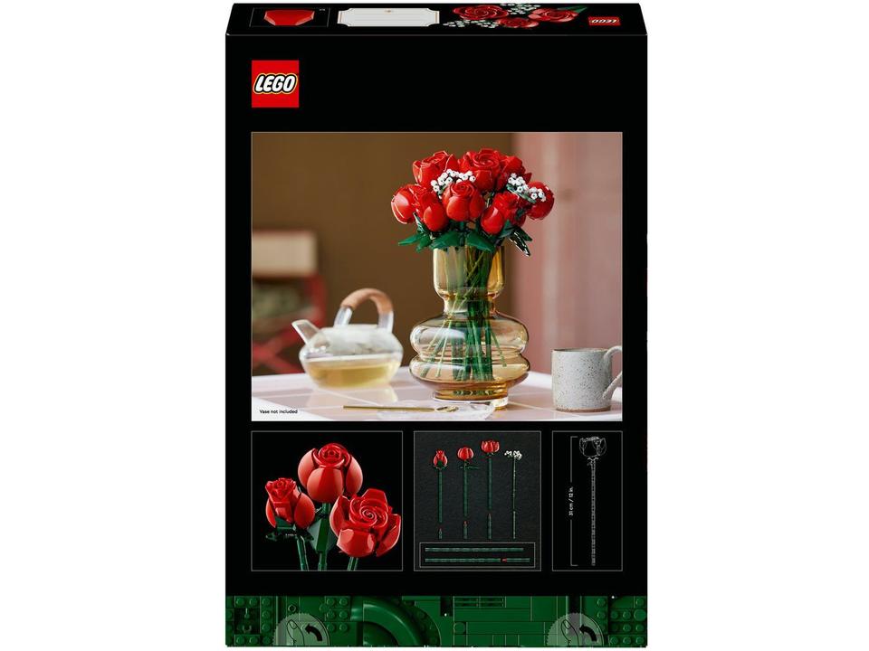 LEGO Icons Buquê de Rosas 10328 822 Peças - 8