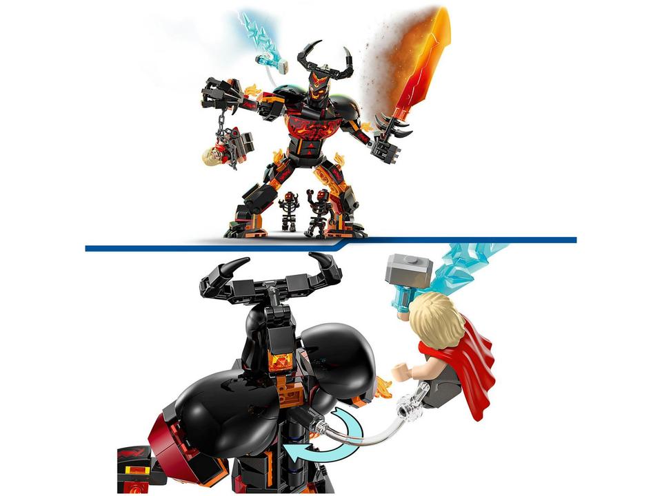 LEGO Marvel Figura para Construir Thor vs. Surtur - 5