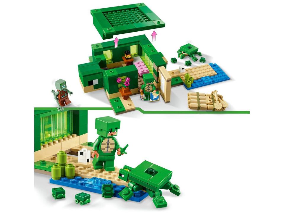 LEGO Minecraft A Casa Tartaruga de Praia - 7