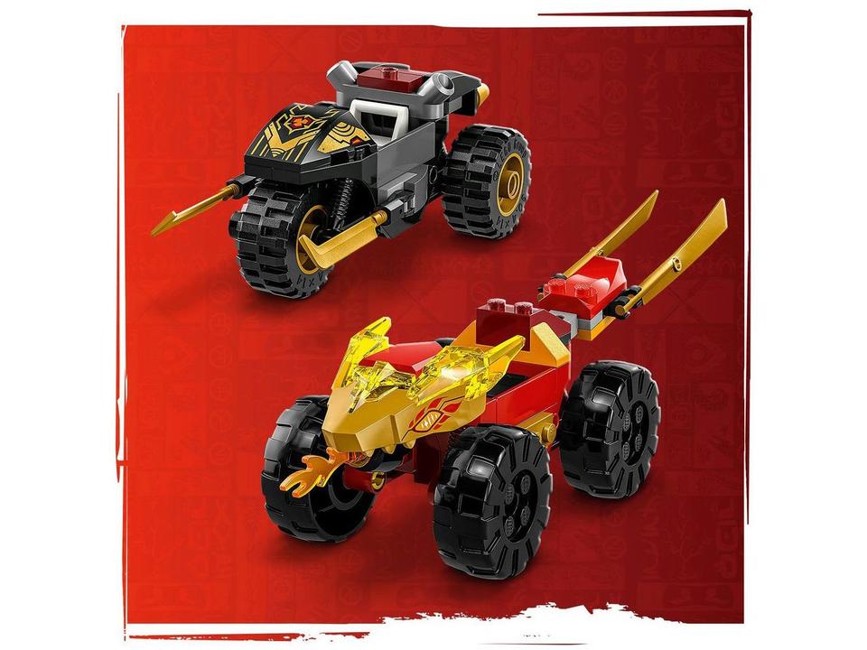 LEGO Ninjago Batalha de Carro e Moto de Kai e Ras - 9