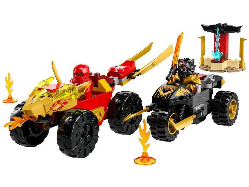 LEGO Ninjago Batalha de Carro e Moto de Kai e Ras - 103 Peças 71789 - 1