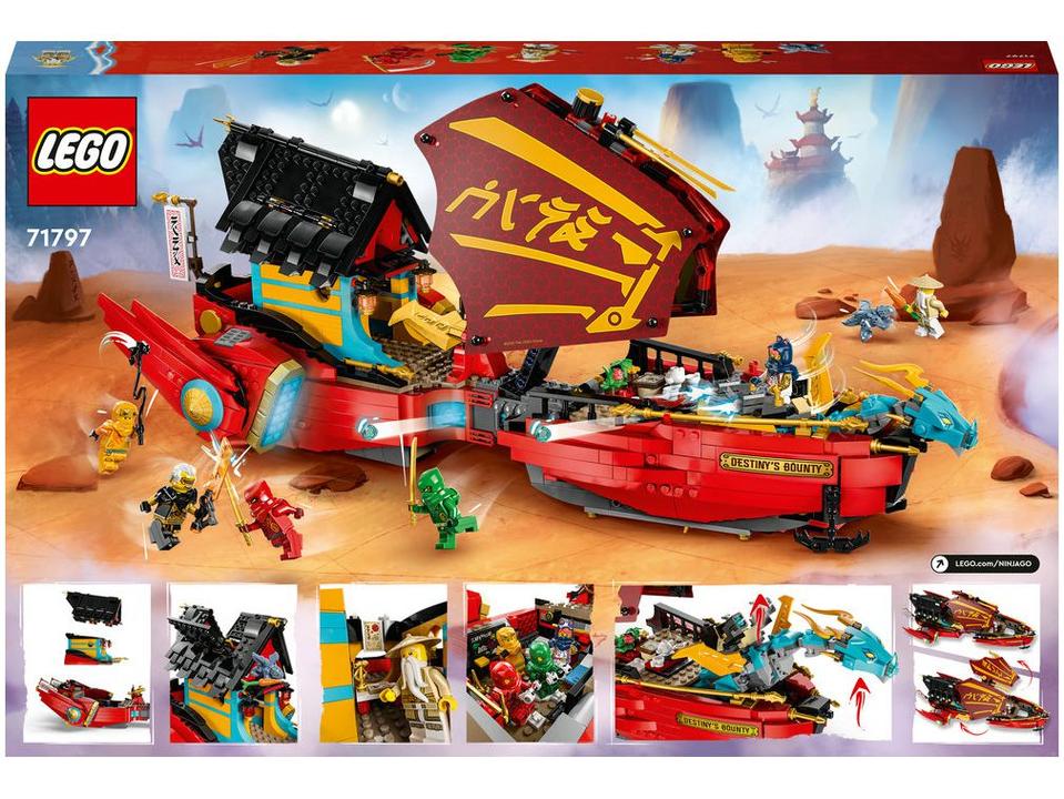 LEGO Ninjago Navio Recompensa do Destino Corrida - contra o Tempo 1739 Peças 71797 - 2