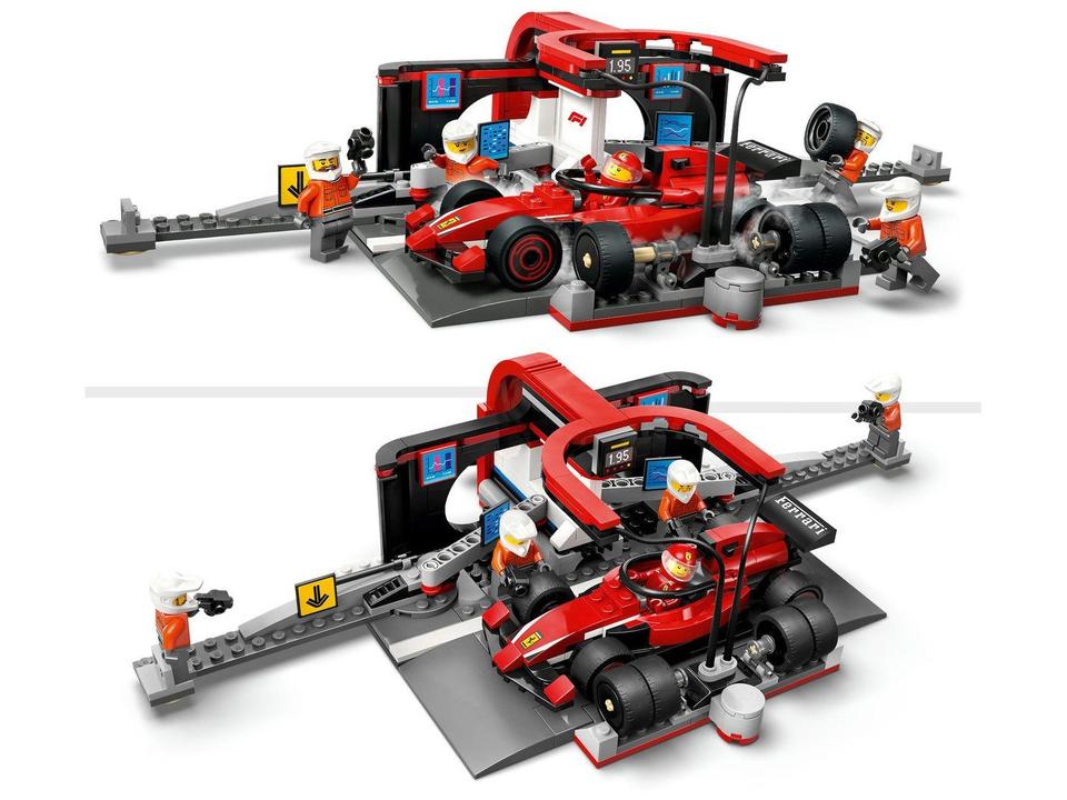 LEGO Pit Stop e Equipe de Box de F1 com Carro da - 5