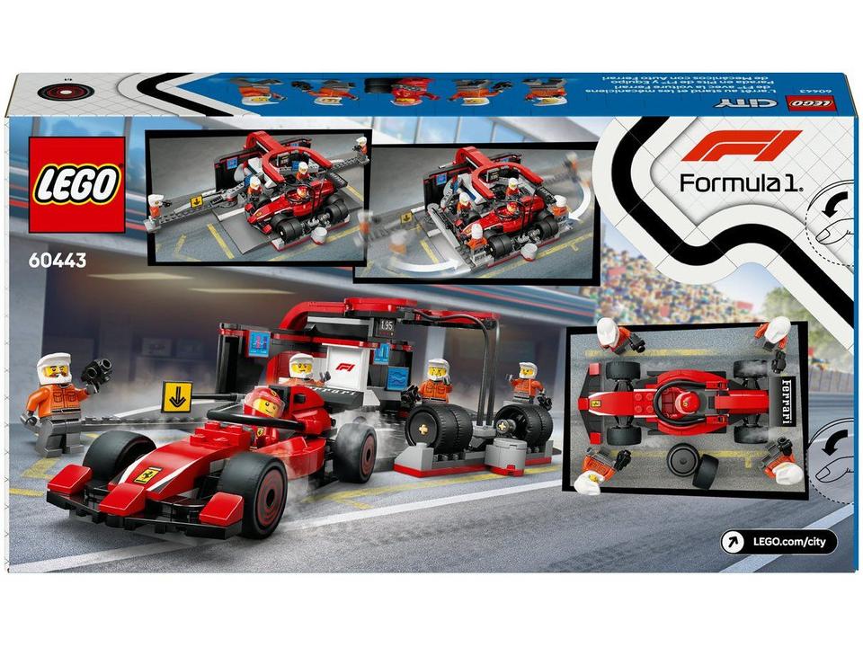 LEGO Pit Stop e Equipe de Box de F1 com Carro da - 9