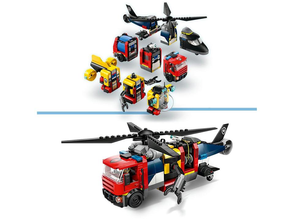 LEGO Remix de Helicóptero, Caminhão dos Bombeiros - 5