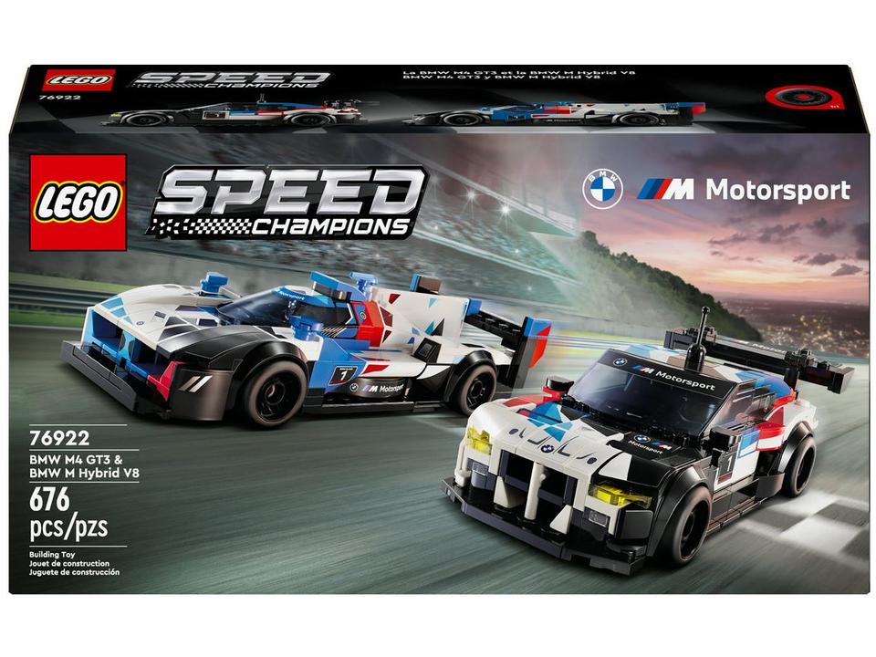 LEGO Speed Champions Carros de Corrida BMW M4 GT3 - BMW M Hybrid V8 76922 676 Peças - 1