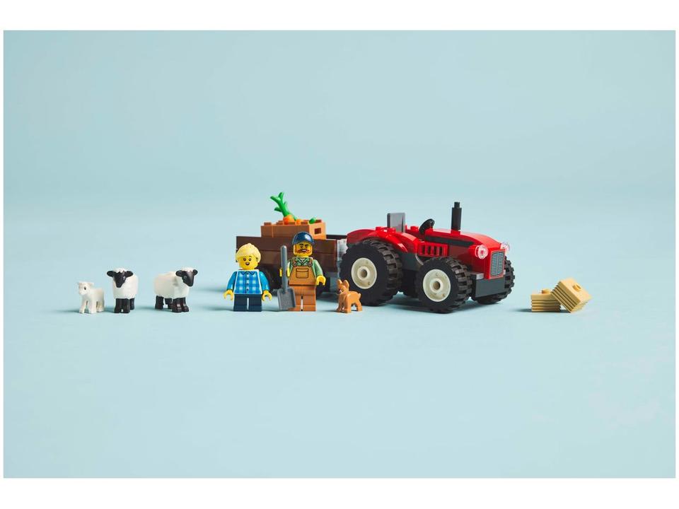 LEGO Trator de Fazenda Vermelho com Trailer e - 2