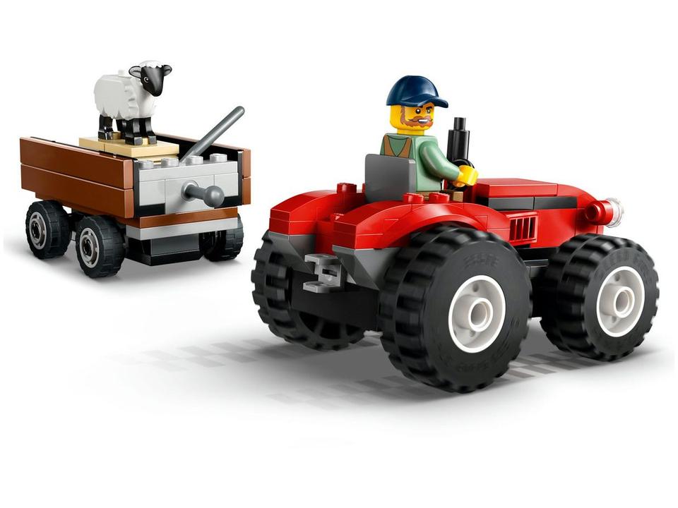 LEGO Trator de Fazenda Vermelho com Trailer e - 5