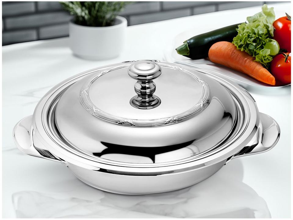 Legumeira Inox com Tampa 1,5L Wolff Croisé Mônaco - 1