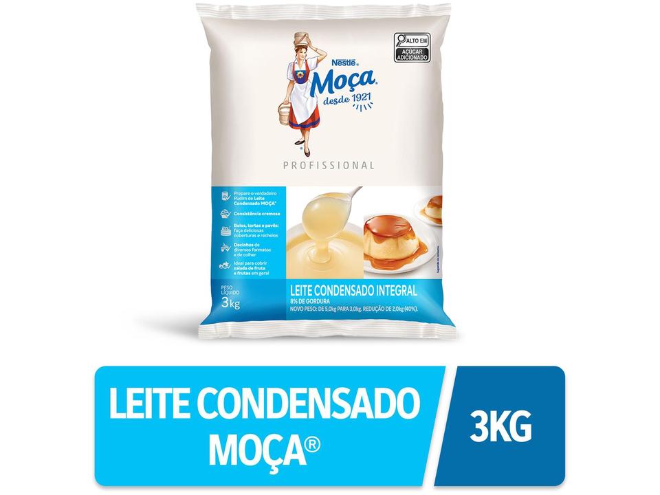 Leite Condensado Nestle Integral Moça Profissional 3kg - 1
