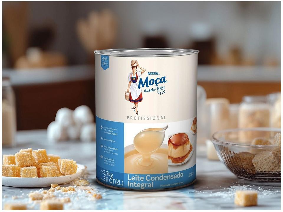 Leite Condensado Nestle Integral Moça Profissional Lata 2,6kg - 4