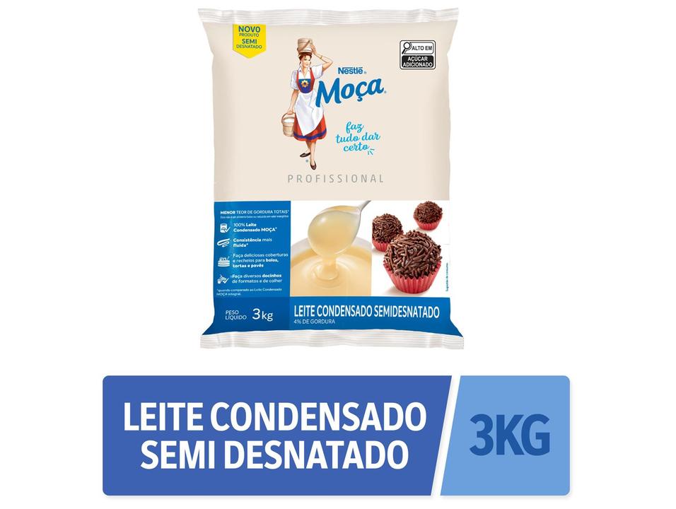 Leite Condensado Nestle Semidesnatado Moça Profissional 3kg - 1