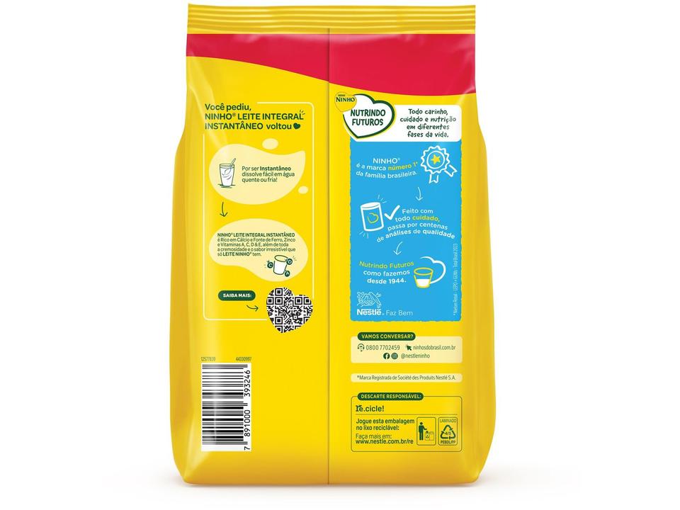 Leite em Pó Integral Instantâneo Nestlé Ninho Sachê 750g - 4
