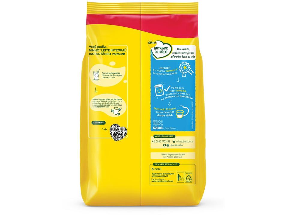 Leite em Pó Integral Instantâneo Nestlé Ninho Sachê 975g - 4