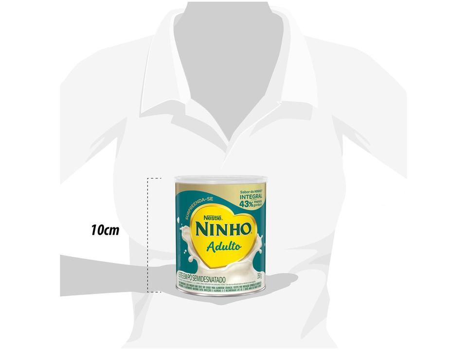 Leite em Pó Semidesnatado Nestlé Ninho Adulto Lata 350g - 4