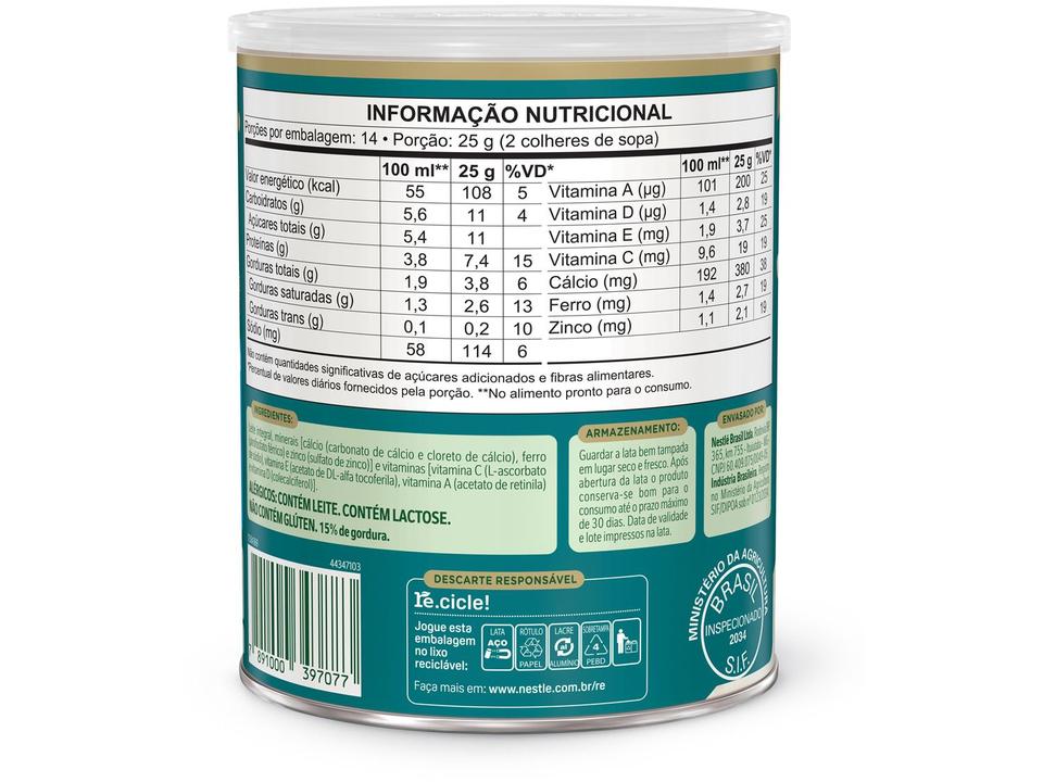 Leite em Pó Semidesnatado Nestlé Ninho Adulto Lata 350g - 2