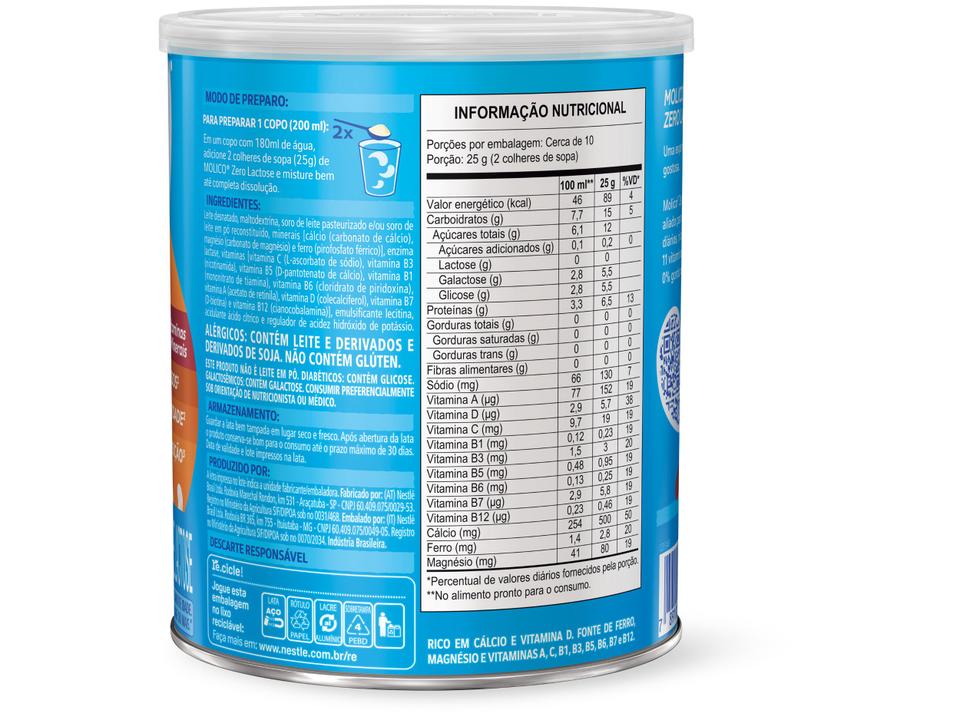 Leite em Pó Zero Lactose Molico - 3