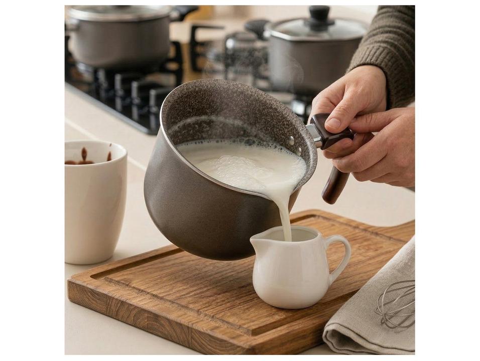 Leiteira Multiflon de Alumínio 7 Camadas Antiaderente 2,4L 16cm Petra+ - 1