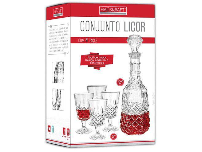 Licoreira de Vidro 1L com 4 Taças Hauskraft - 3