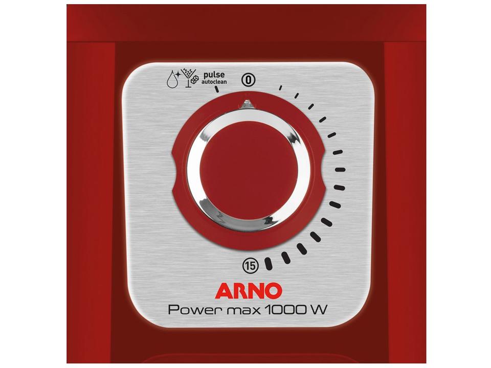 Liquidificador Arno Power Max 1000 15 Velocidades - 1000W Vermelho LN54 - 110 V - 5