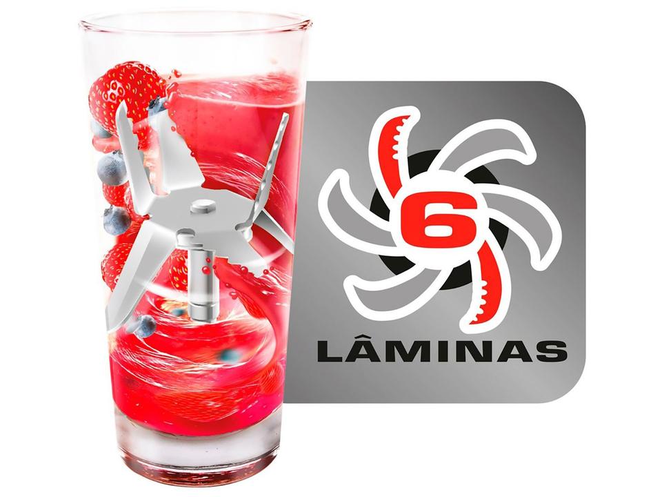 Liquidificador Arno Power Max 1000 15 Velocidades 1000W Vermelho LN54 - 8