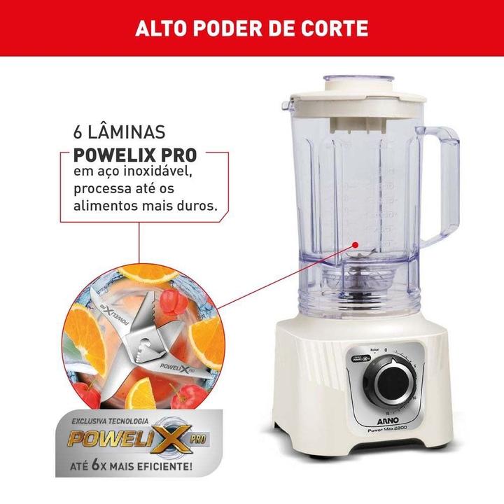 Liquidificador Arno Power Max 2200 Marfim LN64 - 4